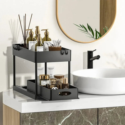 Adjustable Under-Sink Organiser — Kitchen, Bathroom & Laundry